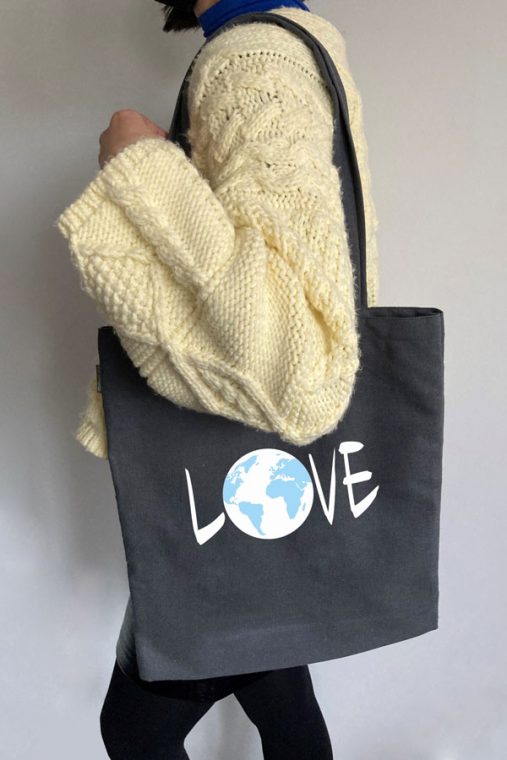 Sacoșă bumbac reciclat „LOVE”